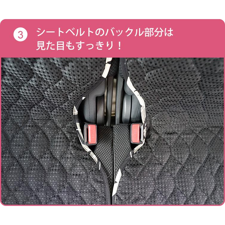 【後部座席用シートカバー（軽自動車用）】 洗える かわいい おしゃれ 日本製 花/北欧花柄 |  | 09