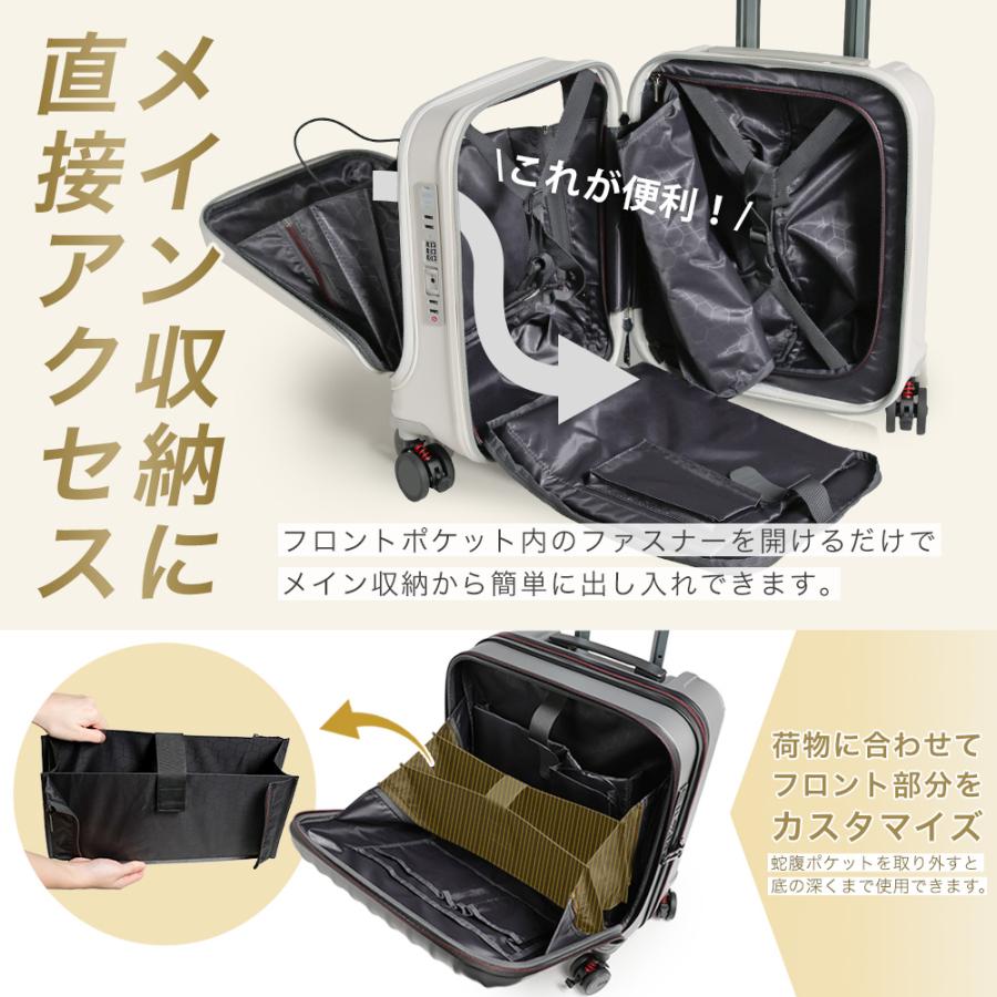 PROEVO スーツケース キャリーケース 機内持ち込み フロントオープン s