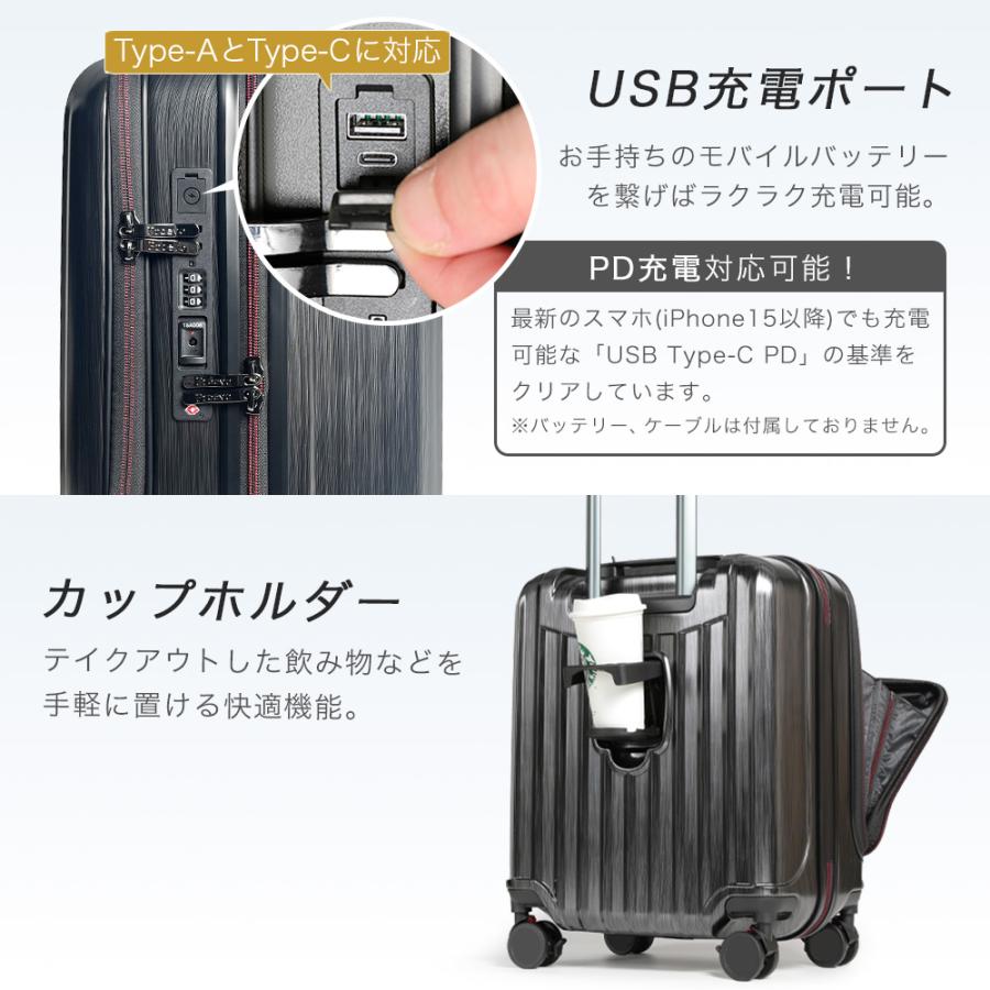PROEVO スーツケース キャリーケース 機内持ち込み フロントオープン S