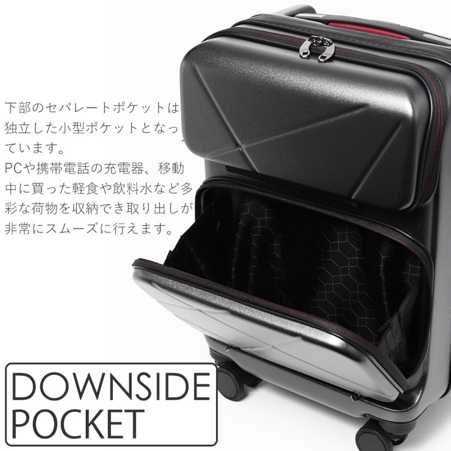高い素材 フロントオープン 機内持ち込み スーツケース 小型 TSAロック 機内持込 軽量 旅行用バッグキャリーバッグ - mahaayush.in