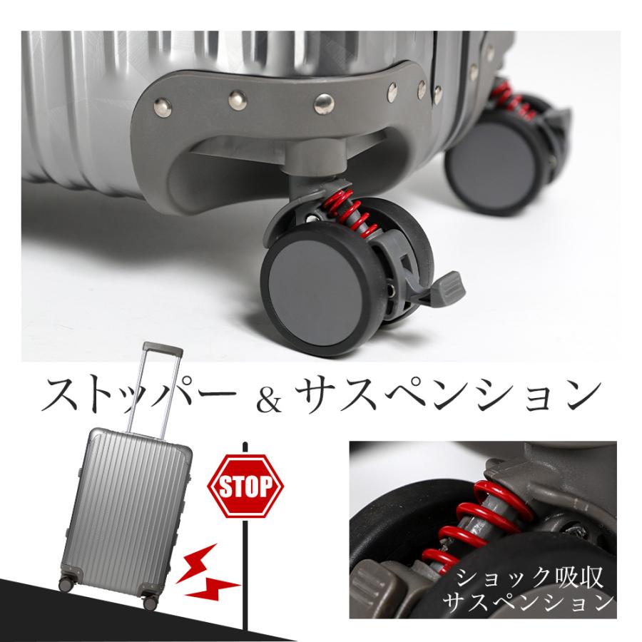 スーツケース キャリーケース S M Lサイズ アルミ 超静音 着脱式キャスター ストッパー付き ダイヤル式TSA ビジネス カッコいい 丈夫 海外 旅行 かばん 爆買 | PROEVO | 18