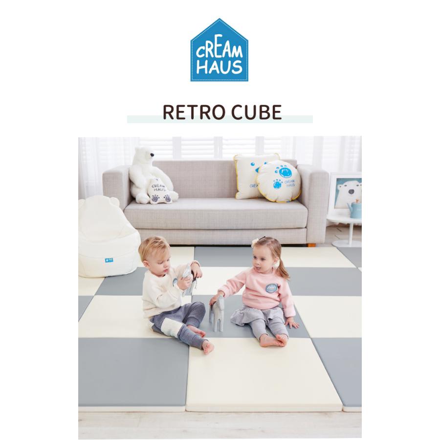 クリームハウス　子ども　プレイマット CREAMHAUS（クリームハウス） クッションマット レトロキューブ 1枚