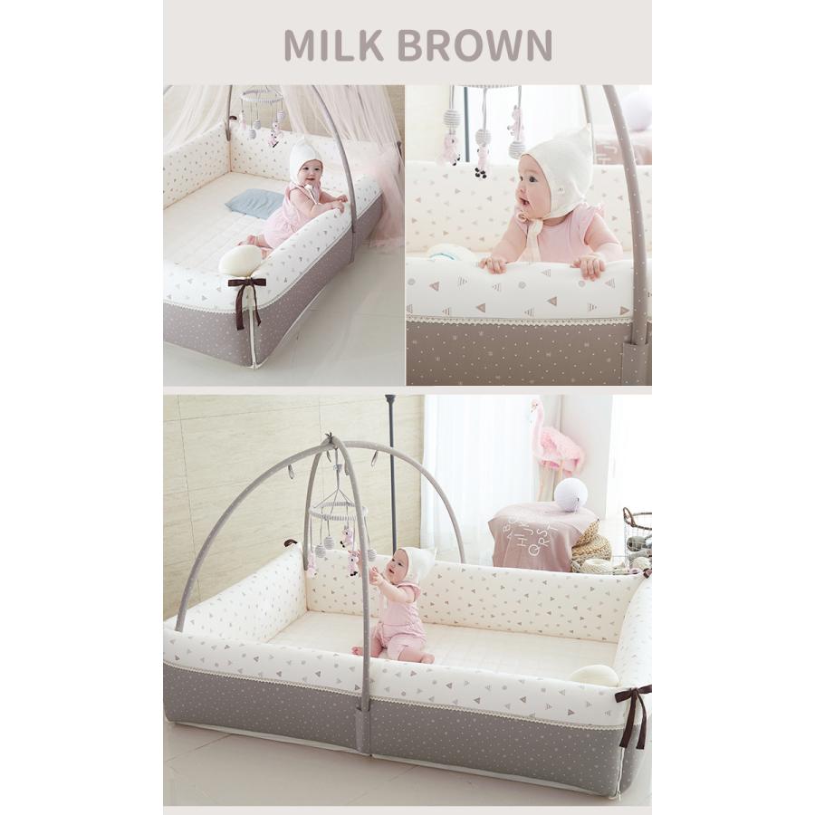 ベビーサークル バンパーベッド 赤ちゃん プレイマット マット  