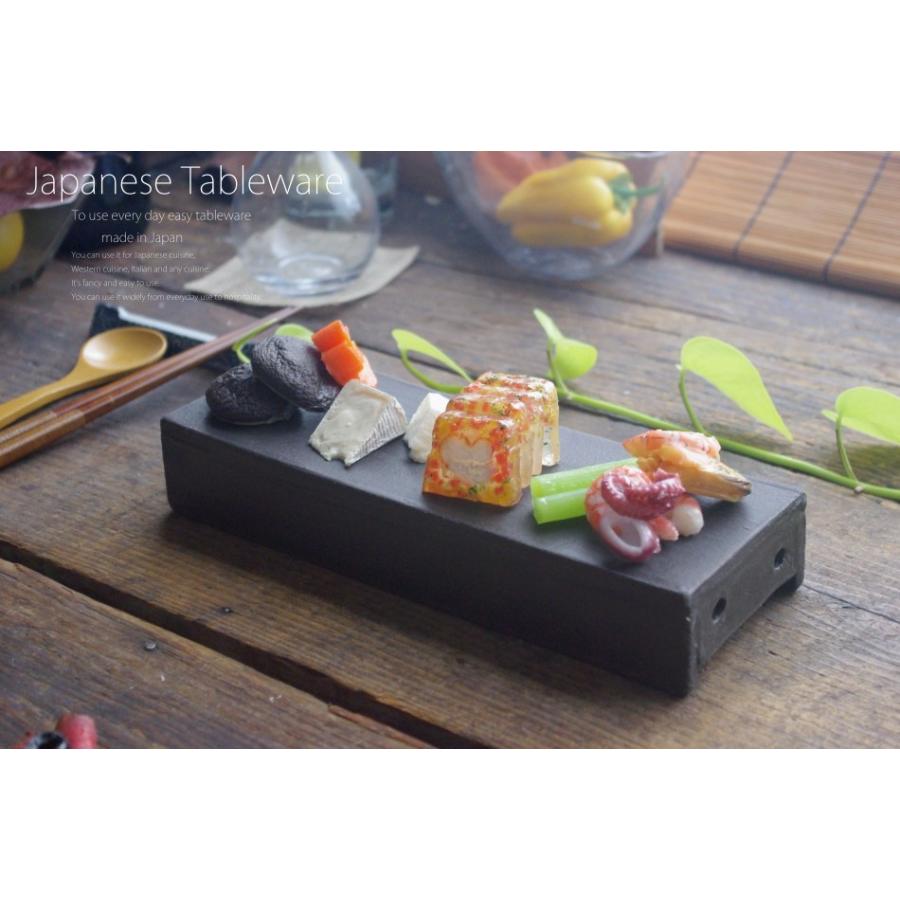 和食器 紅白板わさ 柿の白和え ごま豆腐とさつまいも前菜 角盛皿