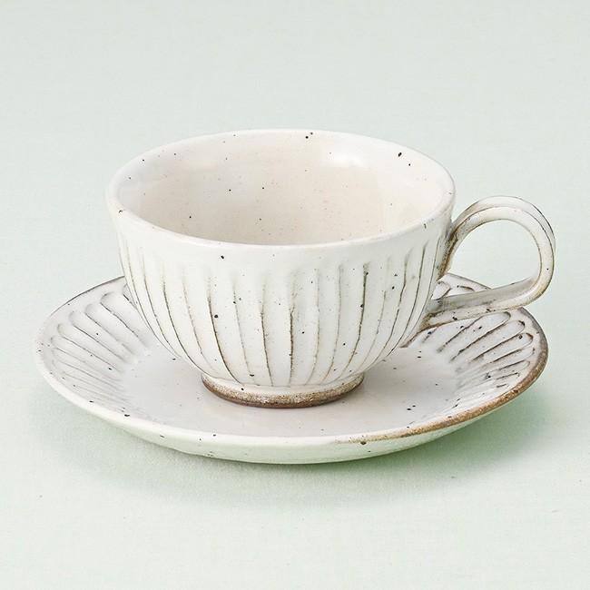 和食器 粉引ソギ目コーヒー カップソーサー 珈琲 紅茶 カフェ おしゃれ 陶器 うつわ おうち 軽井沢 春日井 ギフト S 小さな器のお店 ココットポット 通販 Yahoo ショッピング