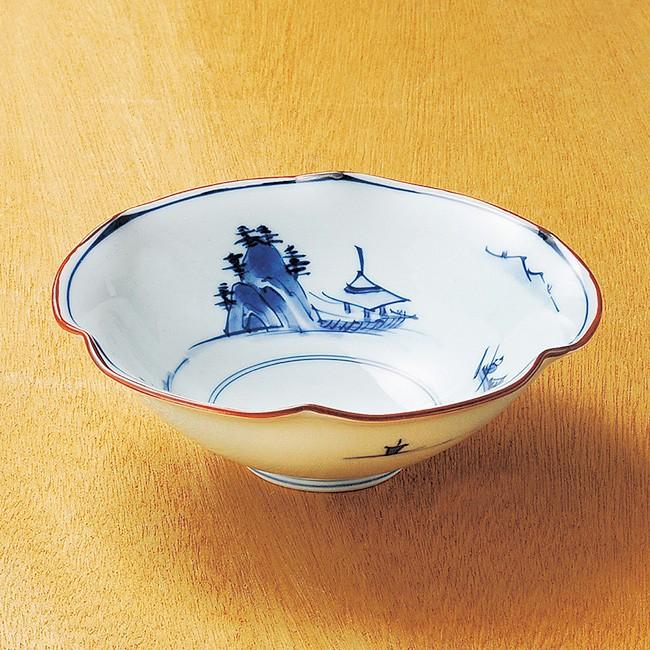 和食器 洸琳山水 なぶり平小鉢 有田焼 15×5cm 中鉢 ボウル サラダ 