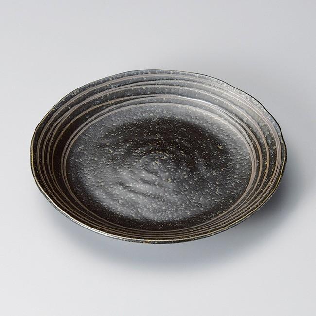 和食器 黒イラボらいん 皿 24×2.5cm プレート うつわ おさら