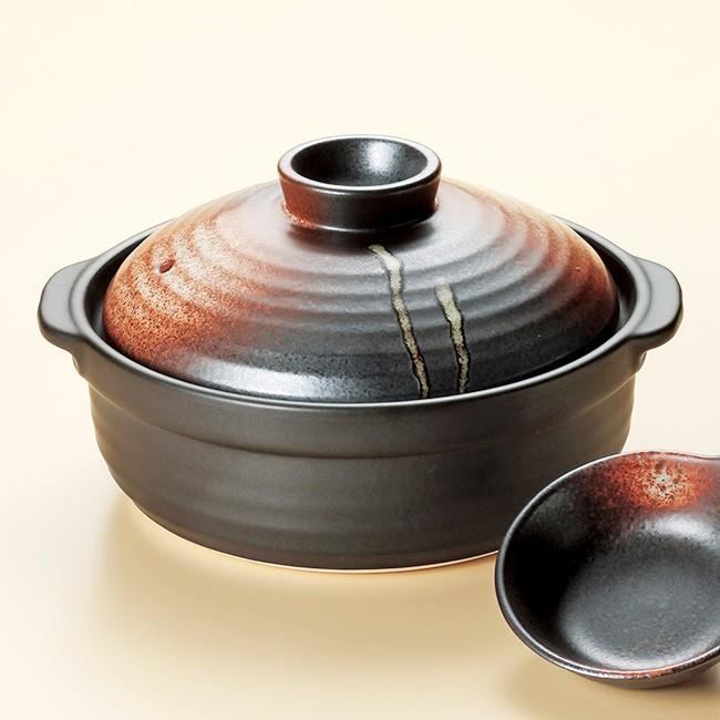 和食器 家族でお鍋 団らん 明志野 1〜2人用 6号鍋 土鍋 直火 耐熱 おうち ごはん おしゃれ ギフト 陶器 うつわ