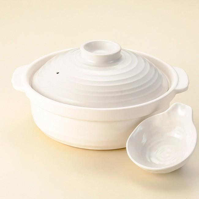 和食器 和 白 5〜6人用 10号鍋 とん水別売 土鍋 直火 耐熱 おうち ごはん おしゃれ ギフト 陶器 うつわ