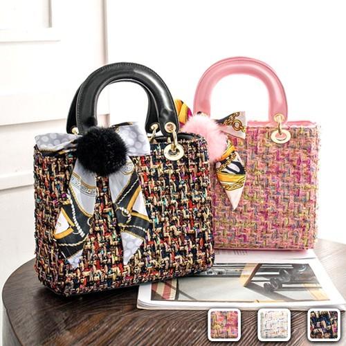 バッグ レディース ツイード ショルダーバッグ スクエア 斜め掛け カラフル Cocounsecret 通販 Yahoo ショッピング