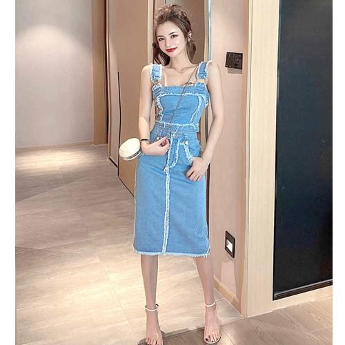 セットアップ レディース デニム トップス ロングスカート ビスチェ 上下 韓国 Cocounsecret 通販 Yahoo ショッピング