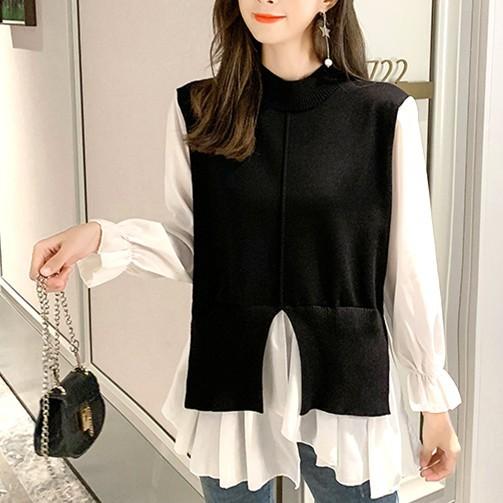 ニット シャツ レディース レイヤード トップス グレー ニットシャツ オフィス Cocounsecret 通販 Yahoo ショッピング