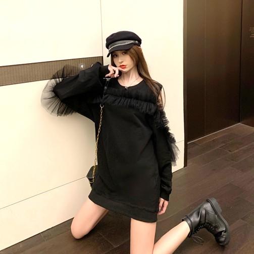 ワンピース ミニワンピース 肩出し フリル フリフリ レディース ワンピ 黒 白 Ad191 Cocounsecret 通販 Yahoo ショッピング