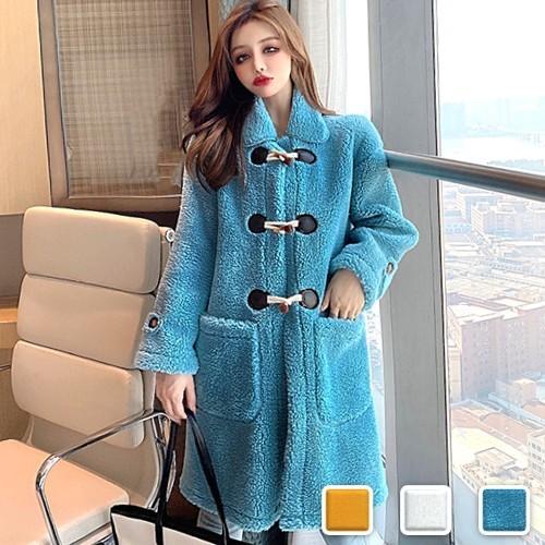 コート ボアコート ロングコート アウター レディース ボア コート 防寒 青 黄色 Ad Cocounsecret 通販 Yahoo ショッピング