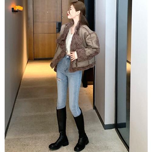 コート ムートン ムートンコート ライダース フェイクムートン ピンク ブラウン Ad Cocounsecret 通販 Yahoo ショッピング