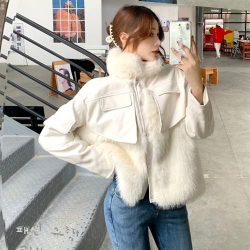 コート ファーコート レディース ショート レザー 合皮 エコレザー アウター 白 Ad Cocounsecret 通販 Yahoo ショッピング