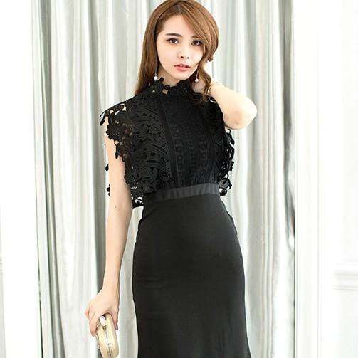 リアルサープラス ワンピース ドレス 結婚式 レース タイト ひざ下 黒 ノースリーブ レディース 55 以上節約 Carlavista Com