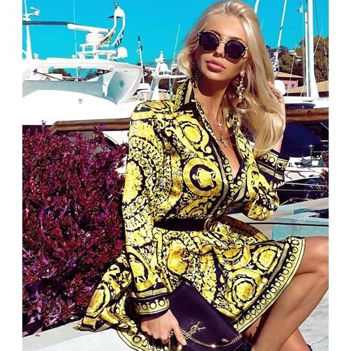 ワンピース レディース シャツ 派手 長袖 柄 チュニック ワンピ パーティー Nhagl Cocounsecret 通販 Yahoo ショッピング