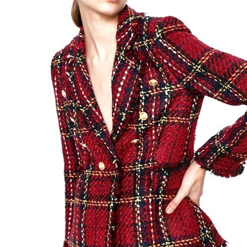 セットアップ チェック柄 スカート ミニスカート レディース ジャケット 赤 Sja1410rd Cocounsecret 通販 Yahoo ショッピング