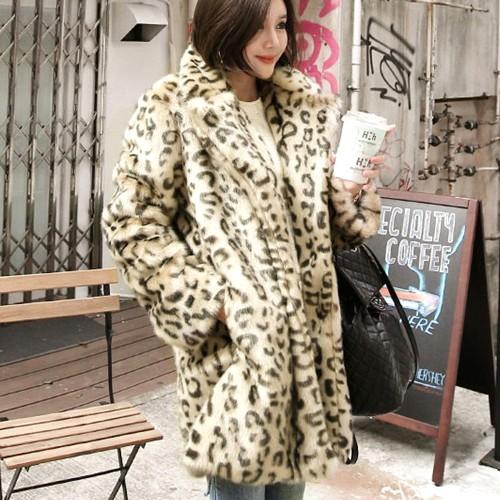 コート ファーコート レオパード ヒョウ柄 アウター ロング丈 レディース 韓国 Uwalb Cocounsecret 通販 Yahoo ショッピング