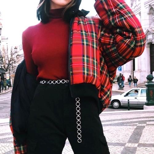 ブルゾン ダウン 中綿ダウン レディース チェック リバーシブル ショート丈 赤 Uza Cocounsecret 通販 Yahoo ショッピング