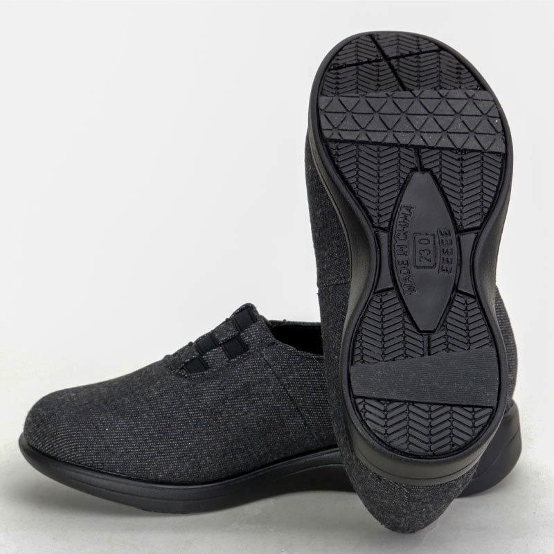 シニア靴 80代 70代 60代 レディースシューズ 高齢者 おばあちゃん 格子ゴム 5e 幅広 デニムスリッポンシューズ Ccn Fs1 Cn02 シニアファッションココわく 通販 Yahoo ショッピング