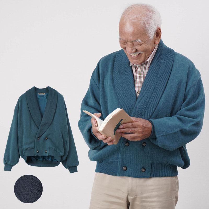 防寒 蓄熱素材 カシミヤ ニット セーター 6 XL〜XXL相当 グレー 裏地付