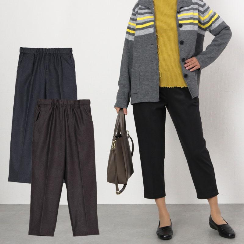ズボン レディース シニア ファッション 婦人服 80代 70代 高齢者 祖母 誕生日 プレゼント 両面起毛 ツイルプリント ストレッチパンツ 股下55cm 取寄せ品 Cky Fb2 シニアファッションココわく 婦人服 紳士服 通販 Yahoo ショッピング