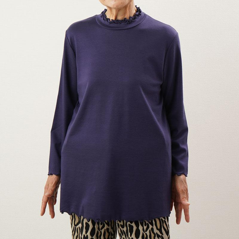 シニア服 80代 70代  レディース 婦人服 高齢者 母の日 おばあちゃん  日本製 ダブルメローネックカットソー 誕生日 プレゼント cocowaku_cms-ft6-cw0001