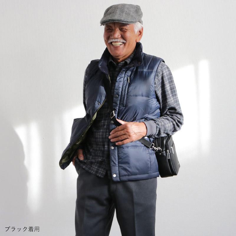 シニアファッション 80代 70代 60代 メンズ 紳士服 高齢者 おじいちゃん プレゼント 本革 レザー 小さめ 縦型 ショルダーバッグ