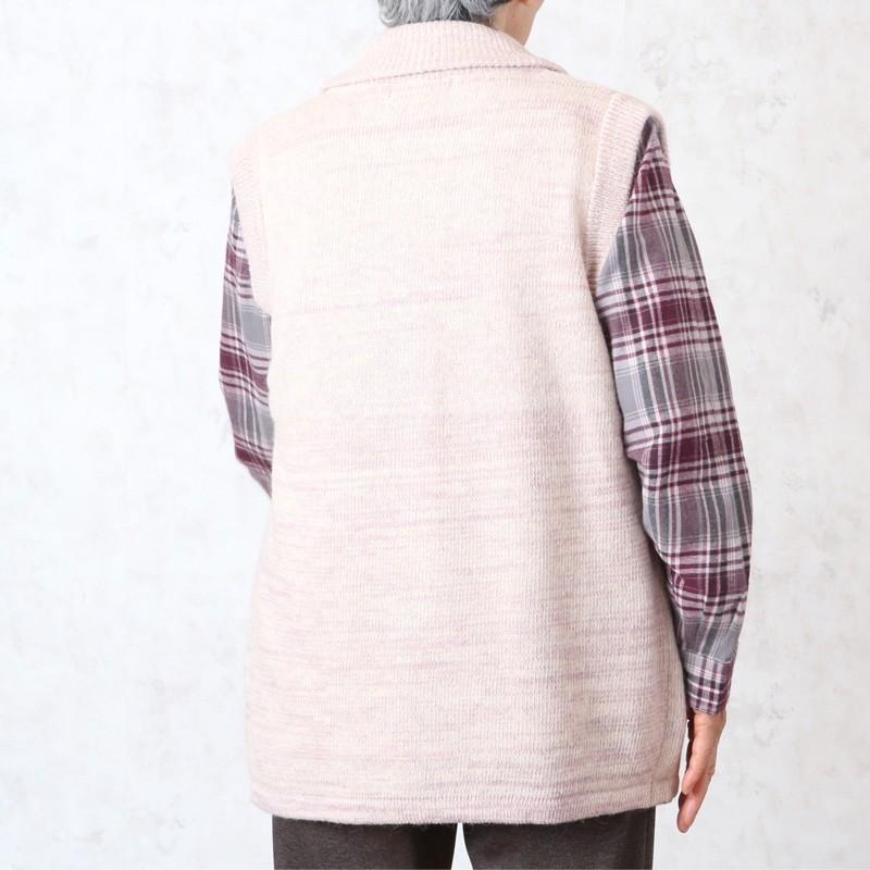 シニアファッション 80代 70代 60代 レディース 婦人服 高齢者 おばあちゃん 裏地つきショールカラーあったかニットベスト 秋冬 敬老の日 ギフト プレゼント Csfft11 0013 シニアファッションココわく 通販 Yahoo ショッピング