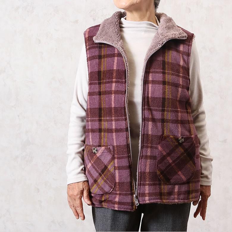 シニアファッション 80代 70代 60代 レディース 婦人服 高齢者 おばあちゃん 裏ボアリバーシブルホームベスト 秋冬 敬老の日 ギフト プレゼント Csfft11 0021 シニアファッションココわく 通販 Yahoo ショッピング