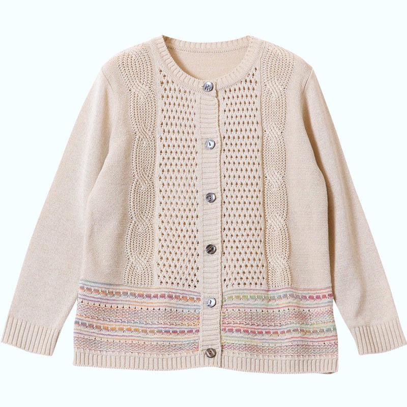 シニアファッション 80代 70代 60代 レディース 婦人服 高齢者 おばあちゃん レース編み カーディガン 日本製 母の日 プレゼント ギフト 以上節約
