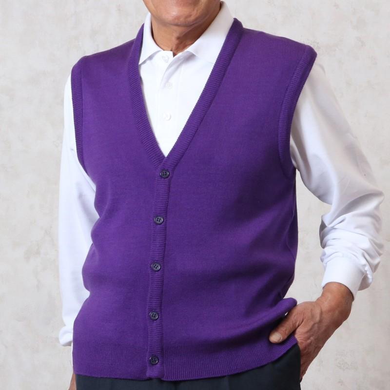 洗える ニット 前開き ベスト ジレ 長寿祝い の紫 古希 喜寿 ちゃんちゃんこ シニアファッション メンズ おじいちゃん 服 Csfmt3 0015 シニアファッションココわく 通販 Yahoo ショッピング