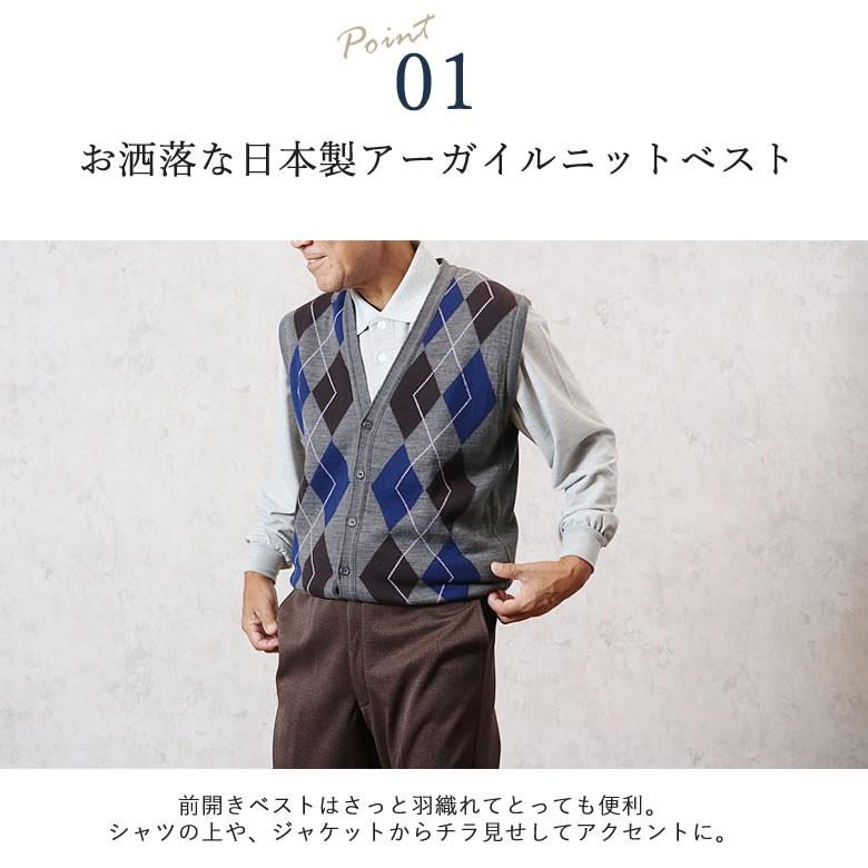 シニア メンズ ファッション アーガイル柄前開きニットベスト 秋冬 70代 80代 60代 シニア 服 男性 紳士服 おじいちゃん お年寄り 高齢者 父の日 プレゼント Csk Jn 0001 シニアファッションココわく 婦人服 紳士服 通販 Yahoo ショッピング