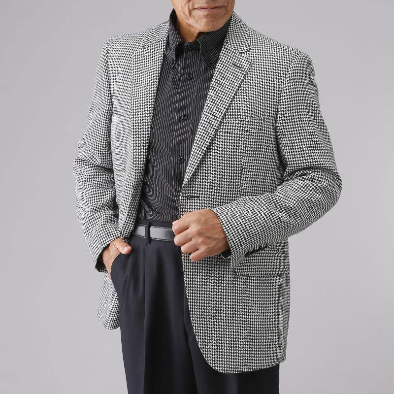 シニア服 80代 70代 60代 メンズ 紳士服 高齢者 おじいちゃん 千鳥柄 テーラードジャケット ブラック 敬老の日 プレゼント ギフト Csk Mo1 Gv 039 シニアファッションココわく 婦人服 紳士服 通販 Yahoo ショッピング