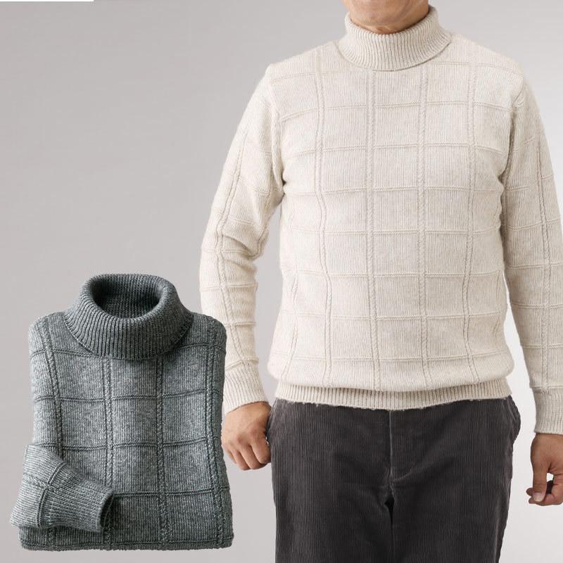 シニア 服 メンズ 80代 高齢者 70代 ファッション 男性 プレゼント 裏シャギー 格子柄 タートルネックセーター 2色組 敬老の日 プレゼント ギフト Csk Mt1 As 0360 シニアファッションココわく 婦人服 紳士服 通販 Yahoo ショッピング