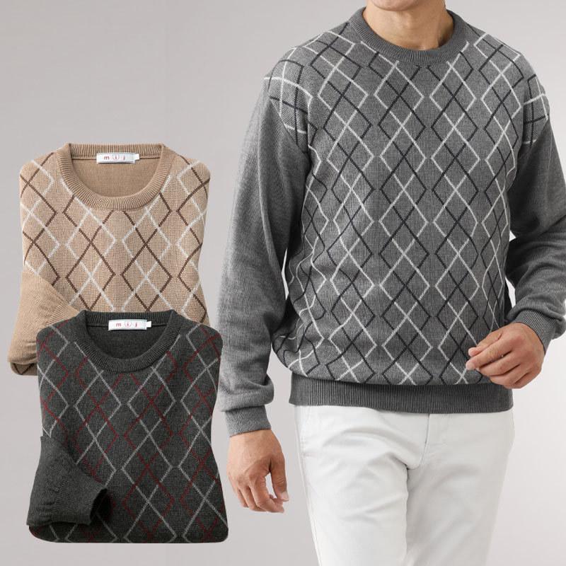 シニア 服 メンズ 80代 高齢者 70代 ファッション 男性 プレゼント 日本製 アーガイル柄 クルーセーター 敬老の日 プレゼント ギフト Csk Mt1 Jn 0005 シニアファッションココわく 婦人服 紳士服 通販 Yahoo ショッピング