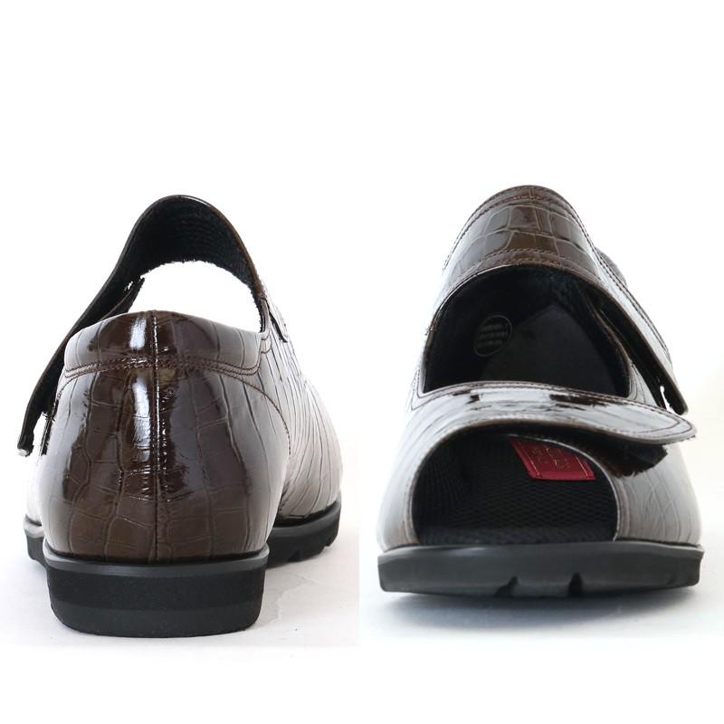 上質で快適 本革レザー 型押しエナメル 全開幅広サポートサンダル コンフォート シニアファッション 80代 70代 レディース 上品 おしゃれ おばあちゃん 靴 プレゼント ブランド直営 Newmatic Ae