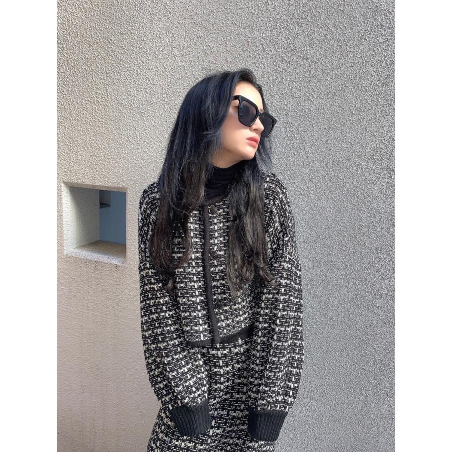 ツイードニットジャケット レディース フォーマル アウター カーディガン 結婚式 入学式 卒業式 ママ ビジネス カジュアル 通勤 ストレッチ 女性 Sale