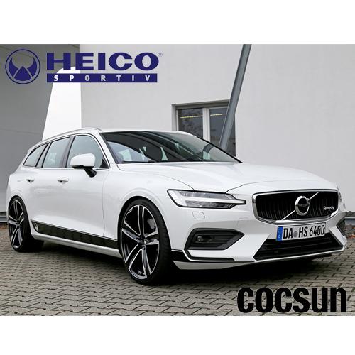 ボルボV60 T5 T6 T8 AWD ZB型 縞模様デ長い巻き毛 しろがね色 HEICOSPORTIV ハイコスポルティフ 車、バイク、自転車-自動車-ステッカー、デカール
