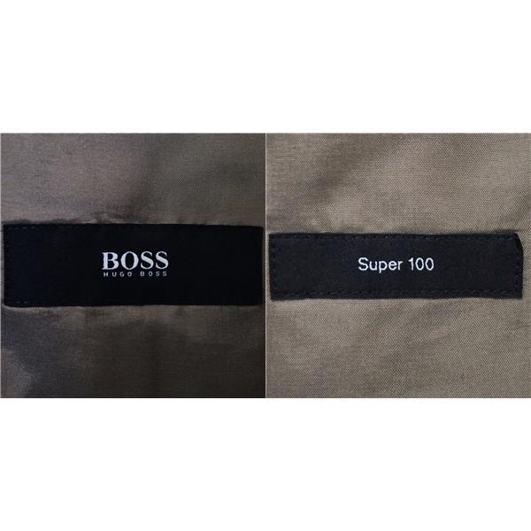 ヒューゴボス Super100's生地 3つボタン シングルスーツ XL A9 ブラック ストライプ 31262-080 夏物 春夏 大きめサイズ 4XJ020 | HUGO BOSS | 03