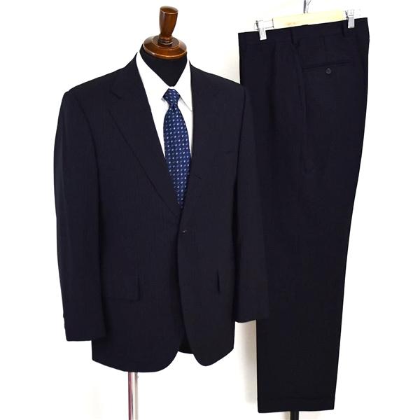 ブルックスブラザーズ 段返り 3つボタン シングルスーツ M A5 ダークネイビー ストライプ ノータック 19-04-2307-75-53 夏物 春夏 4XK083 | BROOKS BROTHERS