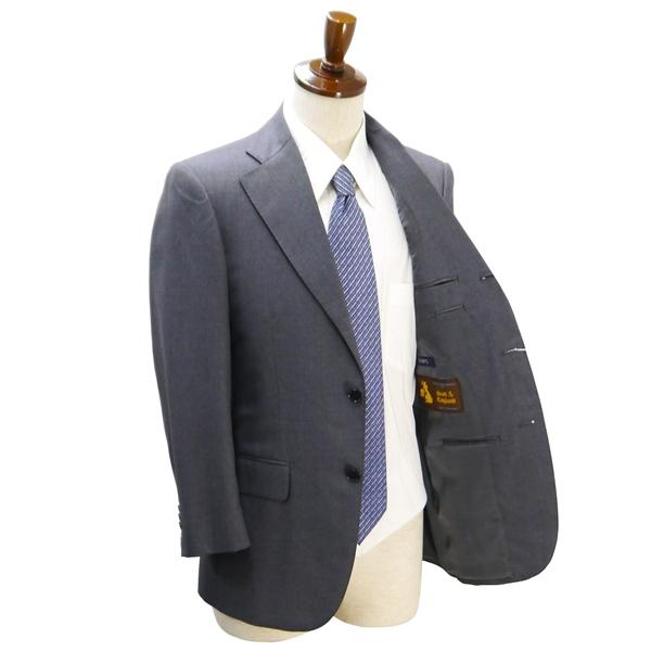 SHIPS イングランド産 段返り 3つボタン シングルスーツ AB3 S グレー ストライプ ツータック 春秋 合物 117-11-0695 5NB037 | SHIPS | 01