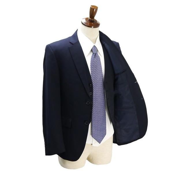 DANKAN ダンカン 3ピース 2つボタン シングルスーツ 袖口4つボタン A5 M ダークネイビー 濃紺 ノータック 春秋冬 06081 5NC015 | ブランド登録なし | 01