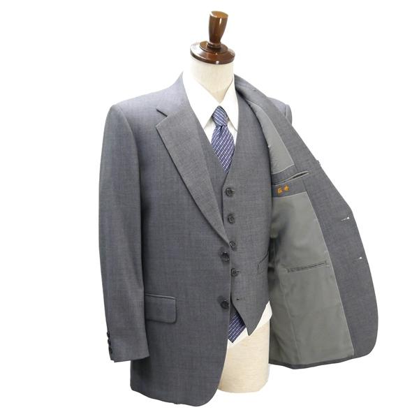 Golden Bird 3ピース 2つボタン シングルスーツ 袖口3つボタン A6 M ダークグレー 暗灰色 ノータック 春秋冬 8574 5ND003 | ブランド登録なし | 01