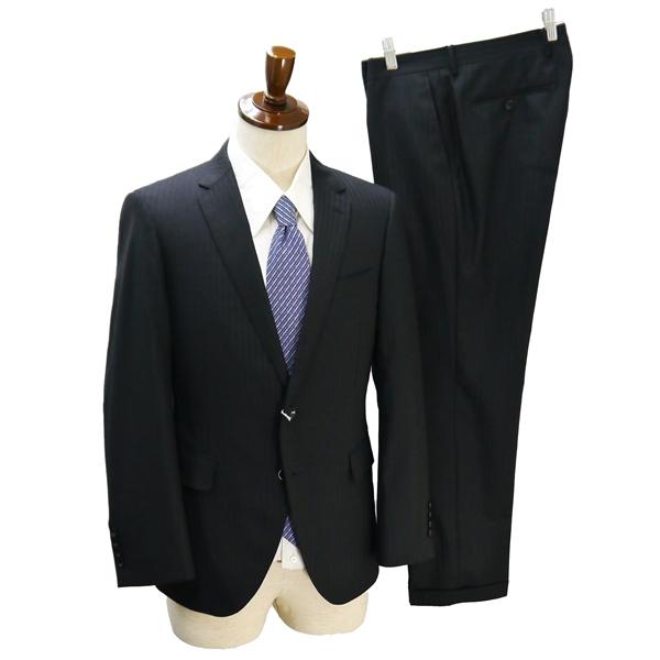 MODA RITORNO 2つボタン シングルスーツ 袖口4つボタン A4 S ダークグレー シャドーストライプ ノータック 春夏 176009 5NF003 | ブランド登録なし