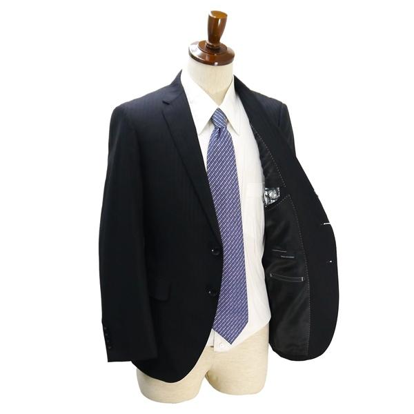 MODA RITORNO 2つボタン シングルスーツ 袖口4つボタン A4 S ダークグレー シャドーストライプ ノータック 春夏 176009 5NF003 | ブランド登録なし | 01