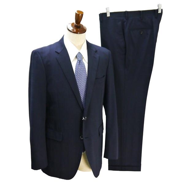 P.S.FA 2つボタン シングルスーツ 袖口4つボタン A7 L ダークネイビー チェック ノータック 春秋 合物 IC330285-88 5NF048 | Perfect Suit FActory