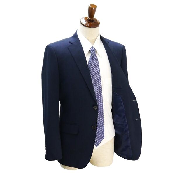 P.S.FA 2つボタン シングルスーツ 袖口4つボタン A6 M ダークネイビー ストライプ ノータック 春秋 合物 PU732921I-88 5NF049 | Perfect Suit FActory | 01